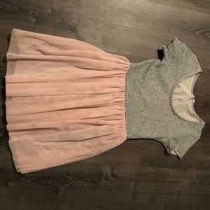 Gray and blush dress